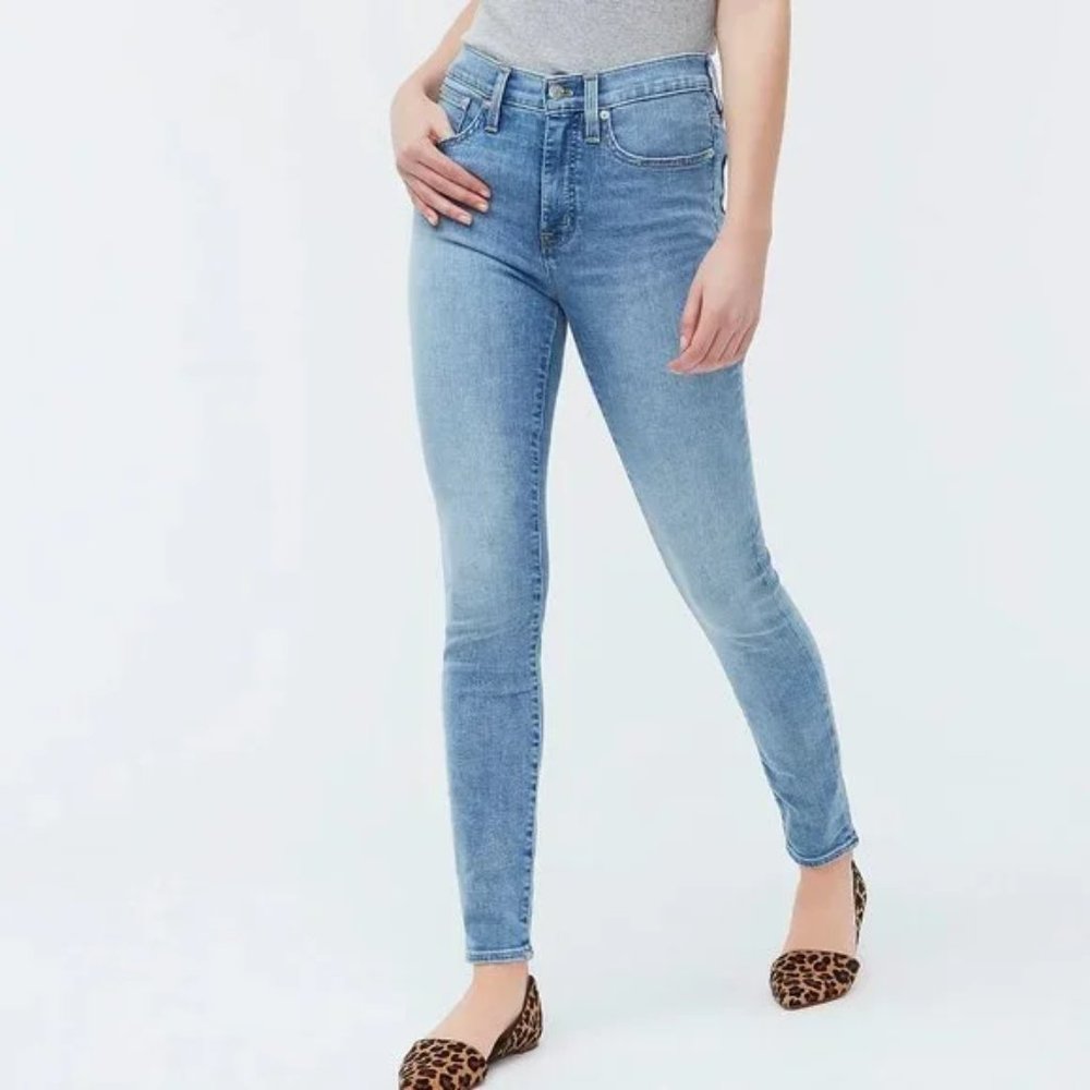 J Crew Factory | 10" Rise Skinny Jean in Light Vintage Wash